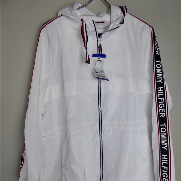 Tommy Hilfiger Hooded Anorak Rain Jacket NWT White - Picture 3 of 10